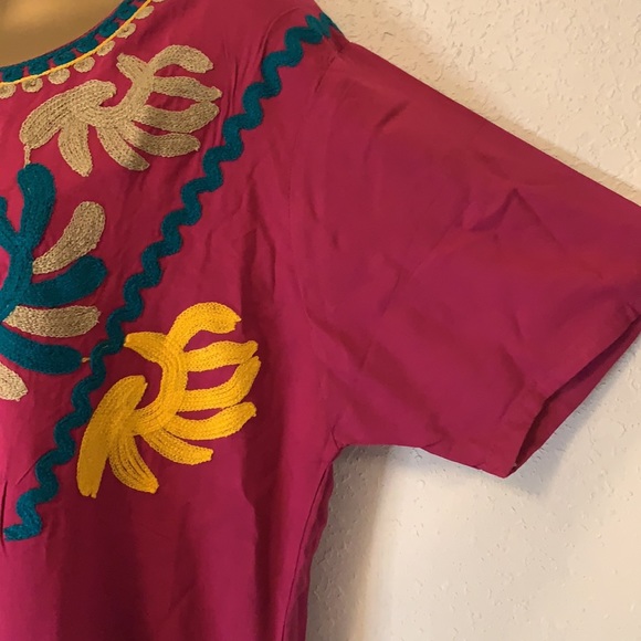 H.W Egypt cotton pink embroidered dress - Picture 4 of 7